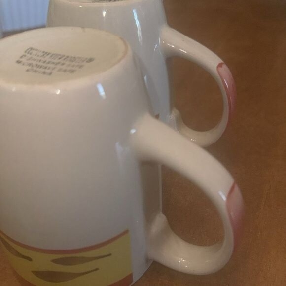 Set Of 4 Country View Rooster Ceramic Mugs 4.25" Tall - Picture 8 of 10